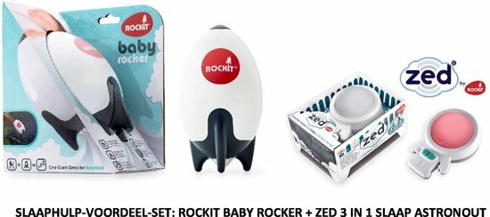 SLAAPHULP - VOORDEELSET | ROCKIT BABY ROCKER + ZED 3 IN 1 SLAAP ASTRONAUT | SLAAPTRAINER