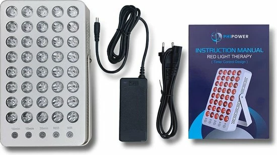 Merkloos Rood Licht Therapie Lamp | Diep Rood/NIR | Phipower - Afbeelding 7