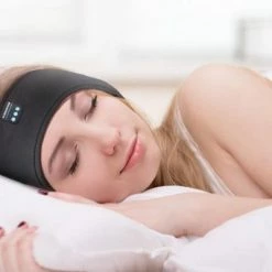 EverestPeak? Bluetooth Slaapmasker - Slaaptrainer - Met 3 In 1 Koptelefoon - 25x10CM - Zwart