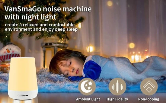 Oyka White Noise Machine - Brown Noise - Wekker - Led Verlichting Nachtlicht - Met Applicatie - Witte Ruis Apparaat - Slaap Routine - Baby Slaapmachine - Ontspanning En Relaxing - Afbeelding 3