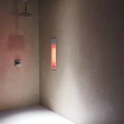 Sunshower Pure - Inbouw - Infrarood - 62x20x10 Cm - Douche - Solarium - Aluminium - Wit