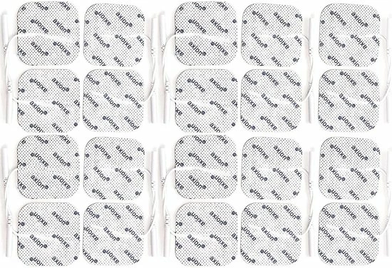 Axion - 20 TENS/EMS Elektroden Pads - Voor Elektrodentherapie Hele Lichaam - 50x50mm - Zelfklevend