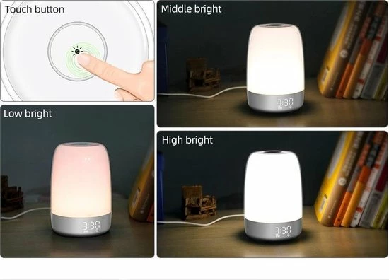 Sleep.ly Wake Up Light - 5 LED Kleuren - Natuurgeluiden - Wit - Nachtlampje - Slaaptrainer - Leeslamp - Tafellamp - Bedlamp Kinderen - Digitale Alarmklok En Wekker - Lichtwekker - Leeslampje - Wekkerradio - Wekker Met Licht - Digitale Alarmklok - Slaapwekker - Afbeelding 13