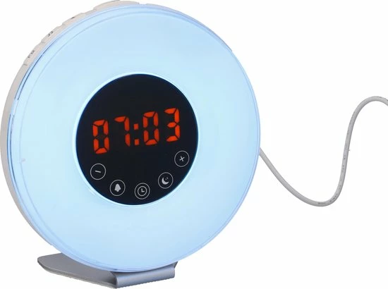 Grundig Wake Up Light - Nachtlampje Met Tijdweergave - Lichtwekker Met FM Radio En Natuurlijke Geluiden - Afbeelding 2