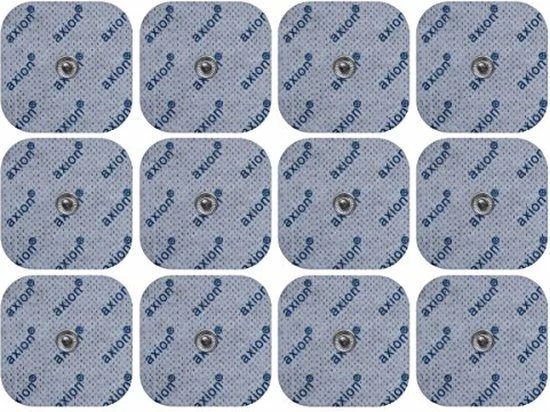 Axion - 12 TENS/EMS Elektroden Pads - Voor Elektrodentherapie - 50x50mm - Zelfklevend