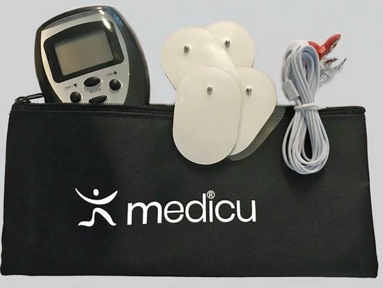 MEDICU ? TENS Apparaat + Extra 4 St (2 Paar) Reserve Elektroden |TENS Apparaat Pijn | Pijnverlichting Medicu?