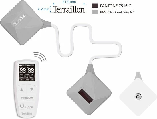 Terraillon Trio Care + / Wireless - Pijn Therapie (TENS) & Spier Stimulatie (EMS) & Massage - Afbeelding 4