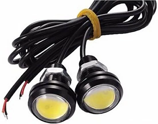 HaverCo Knipperlichten / Dagrijverlichting Set Zwart (oranje En Wit Licht) 12V / Rond