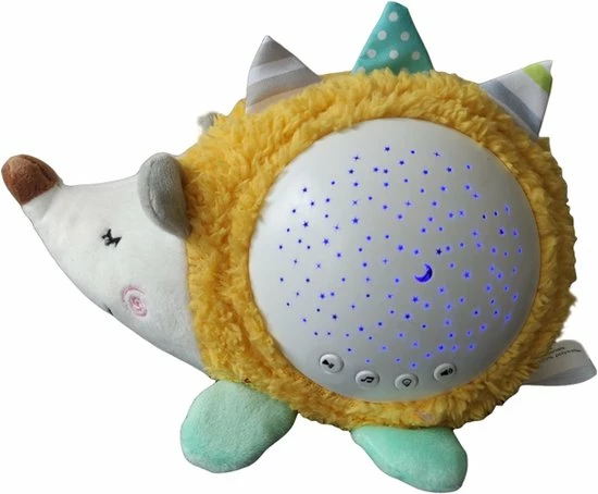 Kookedo Baby Slaapknuffel Egel - Sterrenprojector Slaaphulp - White Noise Slaap Machine Knuffel - Rust Nacht Whitenoise Sterren Projector - Witte Ruis Licht Geluiden Zacht Nachtrus - Nacht Rust Slaap Hulp - Sinterklaas Cadeau Sinter Klaas Lijstje Cadeautjes