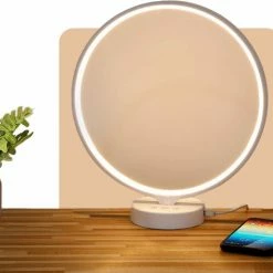 Bolt Electronics? Lunoire Premium Lichttherapielamp Winterdepressie ? Daglichtlamp 10.000 Lux ? USB Poort ? Touch Screen? Daglichtlamp Bureaulamp ? Lichttherapie ? SAD Lamp ? Daglichtlampen ? 3 Kleuren? Wit