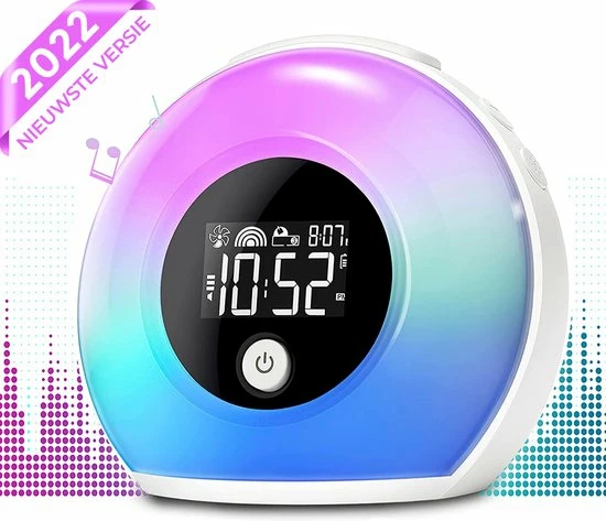 Nince Wake Up Light Van Hoge Kwaliteit - Wake Up Light Met Bluetooth - Digitale Wekker Met Nachtlampje