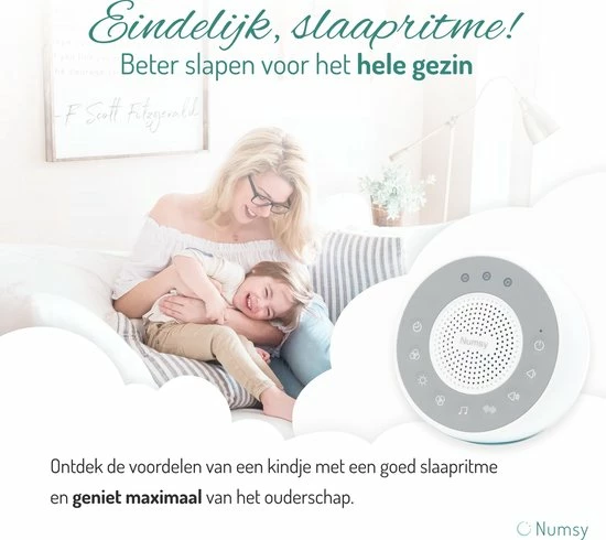 Numsy? Lumi White Noise Machine Baby - Witte Ruis Apparaat Volwassen - Slaaptrainer Kinderen - Geluidsmachine - Baarmoeder En Hart - Afbeelding 8