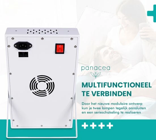 Panacea Infrarood Lamp LED Rood En Infrarood Therapie - Collageen Product - Spieren En Gewrichten - 300w - 60 LED's - Afbeelding 9
