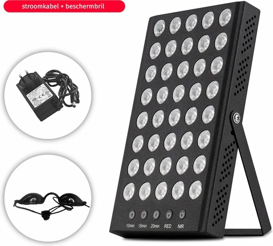 HEALING LIGHTS Noir 60 - Rood Licht Therapie Led Lamp Collageen Booster Infrarood LED Lamp Licht Therapie - Afbeelding 2