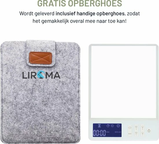 LIROMA? Daglichtlamp - Blauw En Wit Licht - 10.000 LUX - Timer - Lichttherapie - Bureaulamp - Black Friday 2022 Deals - Afbeelding 10