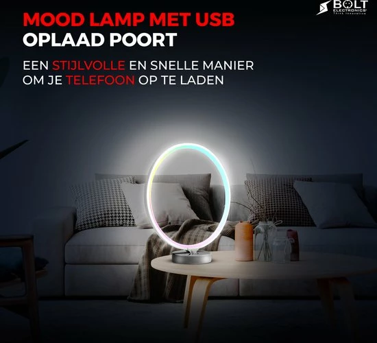 Bolt Electronics? Bolt Electronics ? Tafellamp ? Moodlamp ? Lichttherapielamp - Moodlight ? Daglichtlamp ? Wit Licht ? Zilver - Afbeelding 8
