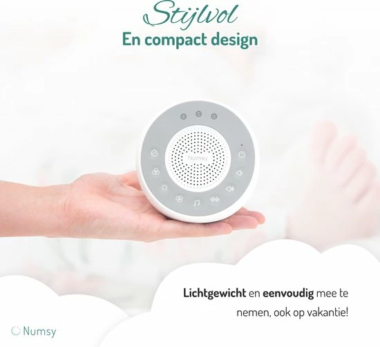 Numsy? Lumi White Noise Machine Baby - Witte Ruis Apparaat Volwassen - Slaaptrainer Kinderen - Geluidsmachine - Baarmoeder En Hart - Afbeelding 12