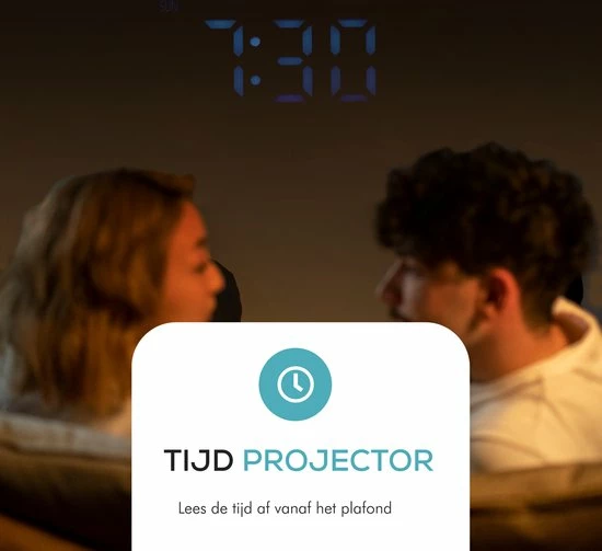 SoGoods - Wake Up Light - Wekkerradio Met Projectie - Lichtwekker - Slaaptrainer - Digitale Wekker - Afbeelding 8