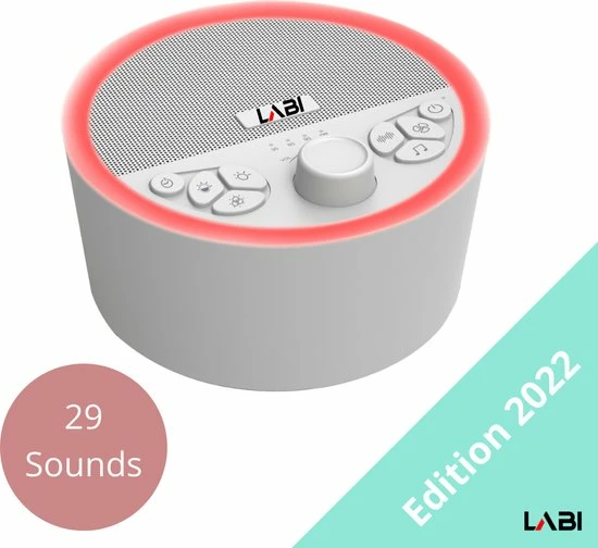 Labi Slaaptrainer - White Noise - Witte Ruis - 29 Geluiden - 7 Kleuren - Led - Afbeelding 5