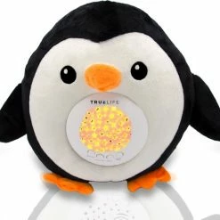 TrueLife Slaaptrainer En White Noise Machine En Sterrenprojector – Knuffel Pinguïn – Slaapgeluiden – Witte Ruis – Baby - Peuter