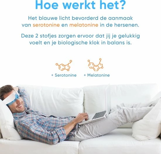 Glowbox Lichttherapiebril ? Daglicht Bril - Energie Lamp ? Winterdepressie Lichttherapie ? Zonlicht ? Black Friday 2022 Deals - Afbeelding 3