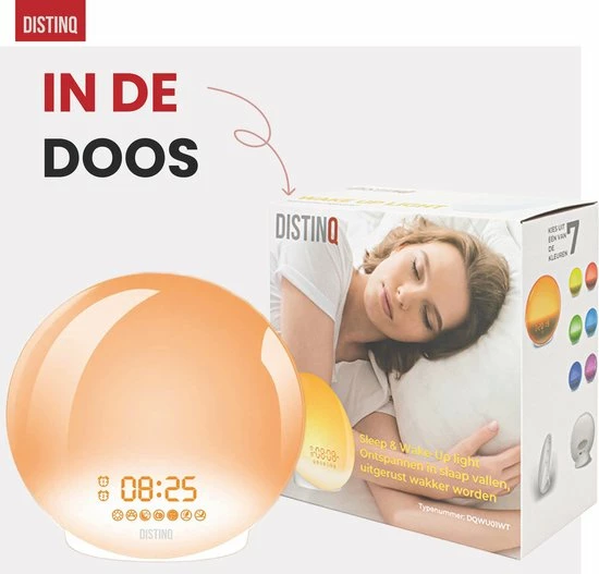 DistinQ Wake-Up Light ? Wifi Smart ? Wekkerradio Met Dubbele Wektijd ? Slaaphulp Met USB Aansluiting - Afbeelding 10