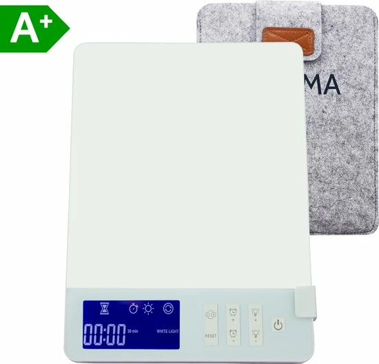 LIROMA? Daglichtlamp - Blauw En Wit Licht - 10.000 LUX - Timer - Lichttherapie - Bureaulamp - Black Friday 2022 Deals