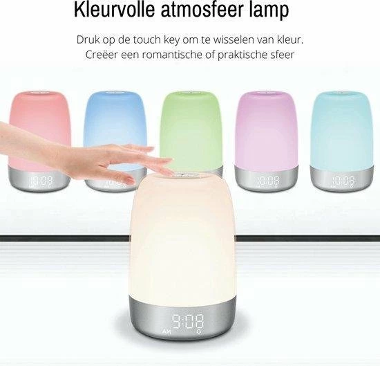 Sleep.ly Wake Up Light - 5 LED Kleuren - Natuurgeluiden - Wit - Nachtlampje - Slaaptrainer - Leeslamp - Tafellamp - Bedlamp Kinderen - Digitale Alarmklok En Wekker - Lichtwekker - Leeslampje - Wekkerradio - Wekker Met Licht - Digitale Alarmklok - Slaapwekker - Afbeelding 6