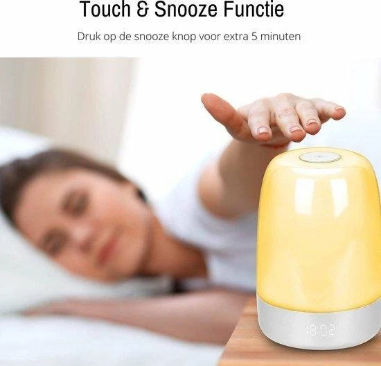 Sleep.ly Wake Up Light - 5 LED Kleuren - Natuurgeluiden - Wit - Nachtlampje - Slaaptrainer - Leeslamp - Tafellamp - Bedlamp Kinderen - Digitale Alarmklok En Wekker - Lichtwekker - Leeslampje - Wekkerradio - Wekker Met Licht - Digitale Alarmklok - Slaapwekker - Afbeelding 11