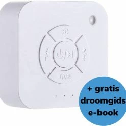 JRichter - White Noise Machine - Slaaphulp - Witte Ruis - Draadloos - Met Timer - Wit
