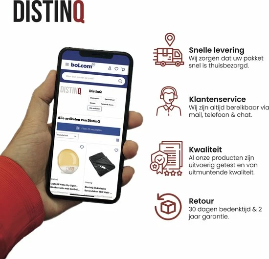 DistinQ Wake-Up Light ? Wifi Smart ? Wekkerradio Met Dubbele Wektijd ? Slaaphulp Met USB Aansluiting - Afbeelding 11