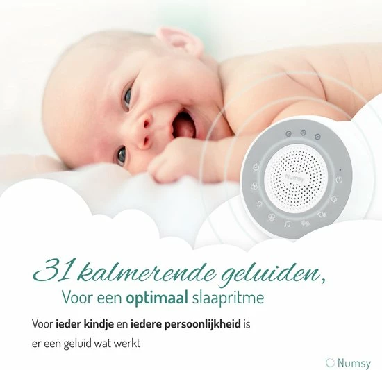 Numsy? Lumi White Noise Machine Baby - Witte Ruis Apparaat Volwassen - Slaaptrainer Kinderen - Geluidsmachine - Baarmoeder En Hart - Afbeelding 7