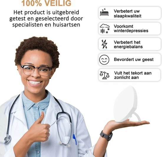 LIROMA? Daglichtlamp - 10.000 LUX - Timer - 3 Kleuren - Bureaulamp - Lichttherapie - Black Friday 2022 Deals - Afbeelding 3