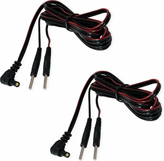 Axion - 2 Verbindingskabels Voor TENS/EMS Elektroden Pads - Met 2 Mm Stekkeraansluiting - 120cm - Afbeelding 2