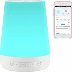 Goose Lyne? | Smart White Noise - Baby Sleep Sound Machine - Kleurrijke Nachtverlichting - Met Rustgevende Geluiden En Afstandsbediening