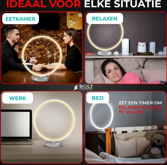 Bolt Electronics? Bolt Electronics ? Tafellamp ? Moodlamp ? Lichttherapielamp - Moodlight ? Daglichtlamp ? Wit Licht ? Zilver - Afbeelding 5