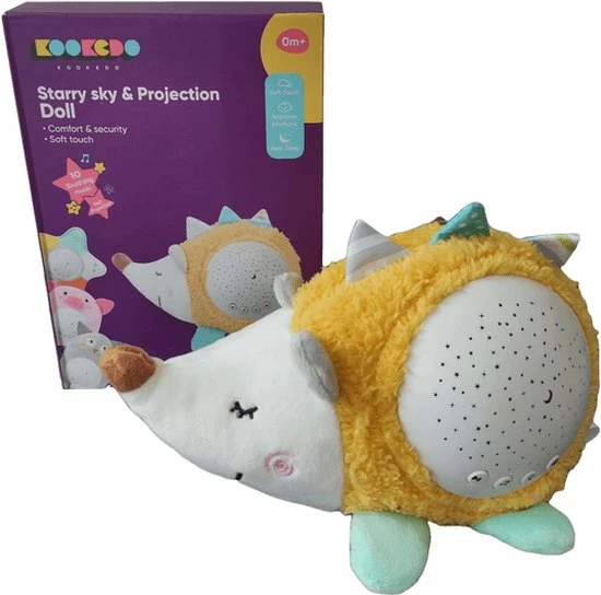 Kookedo Baby Slaapknuffel Egel - Sterrenprojector Slaaphulp - White Noise Slaap Machine Knuffel - Rust Nacht Whitenoise Sterren Projector - Witte Ruis Licht Geluiden Zacht Nachtrus - Nacht Rust Slaap Hulp - Sinterklaas Cadeau Sinter Klaas Lijstje Cadeautjes - Afbeelding 5