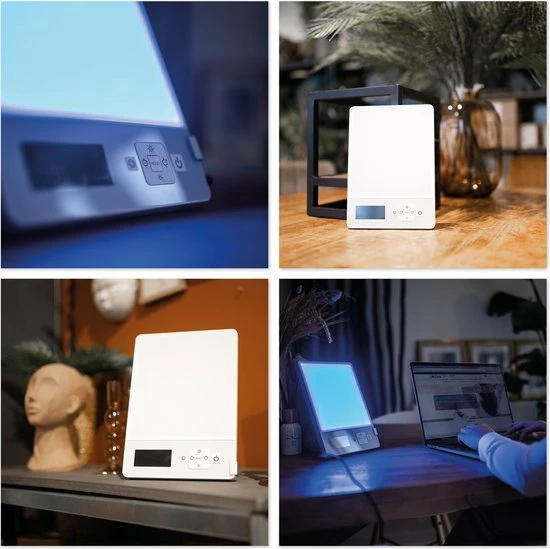 LIROMA? Daglichtlamp - Blauw En Wit Licht - 10.000 LUX - Timer - Lichttherapie - Bureaulamp - Black Friday 2022 Deals - Afbeelding 6