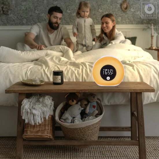Boostiv Wake Up Light - Speaker Radio - Slaaphulpen - Bluetooth - Nachtlampje - Digitale Wekker - Wekker - Ambilight - Radio's - Afbeelding 13