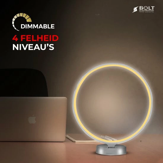 Bolt Electronics? Bolt Electronics ? Tafellamp ? Moodlamp ? Lichttherapielamp - Moodlight ? Daglichtlamp ? Wit Licht ? Zilver