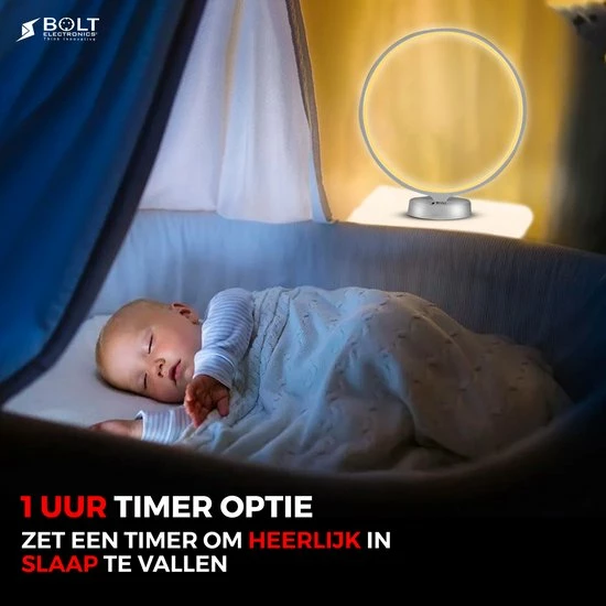 Bolt Electronics? Bolt Electronics ? Tafellamp ? Moodlamp ? Lichttherapielamp - Moodlight ? Daglichtlamp ? Wit Licht ? Zilver - Afbeelding 11