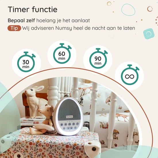 Numsy Calm White Noise Machine Baby - Witte Ruis Machine - Afbeelding 5