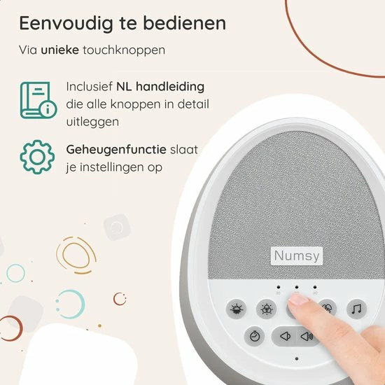 Numsy Calm White Noise Machine Baby - Witte Ruis Machine - Afbeelding 7