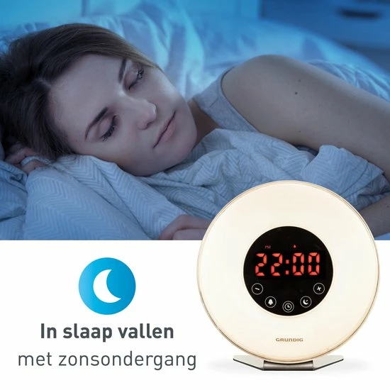 Grundig Wake Up Light - Nachtlampje Met Tijdweergave - Lichtwekker Met FM Radio En Natuurlijke Geluiden - Afbeelding 3
