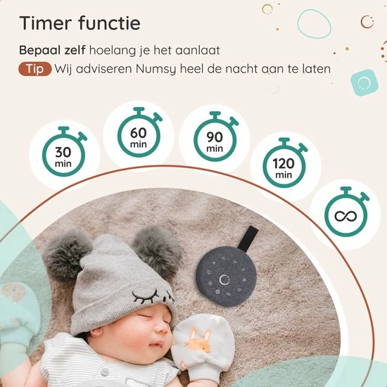 Numsy Move White Noise Machine Baby - Witte Ruis Machine - Afbeelding 5