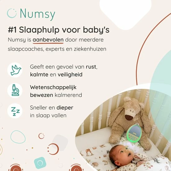 Numsy Calm White Noise Machine Baby - Witte Ruis Machine - Bamboo - Afbeelding 2