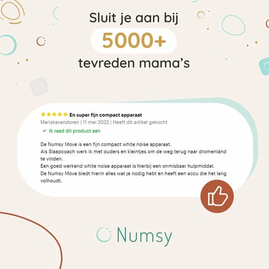 Numsy Calm White Noise Machine Baby - Witte Ruis Machine - Bamboo - Afbeelding 9