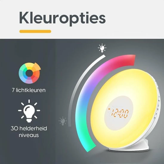 ProSova Wake Up Light Met App - White Noise Machine - Wekker - Wekkerradio - Slaaptrainer - Google Home - + Gratis (E)-Slaapboek - Afbeelding 4