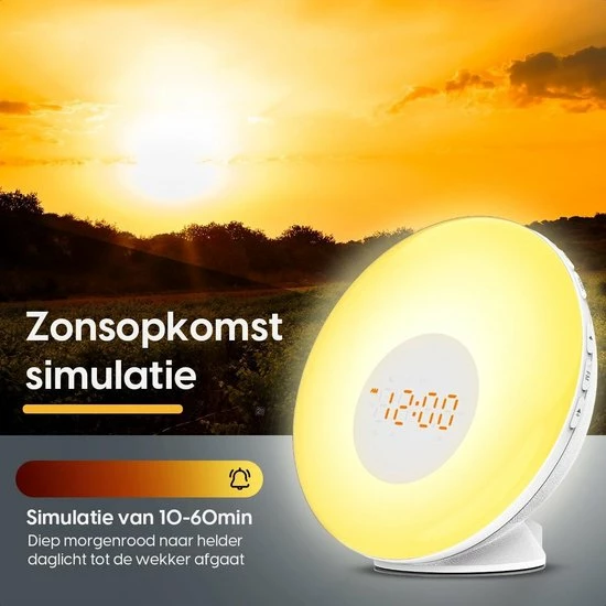 ProSova Wake Up Light Met App - White Noise Machine - Wekker - Wekkerradio - Slaaptrainer - Google Home - + Gratis (E)-Slaapboek - Afbeelding 5