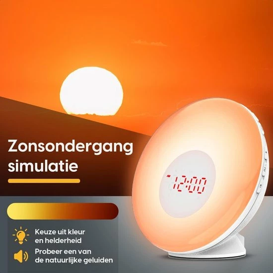 ProSova Wake Up Light Met App - White Noise Machine - Wekker - Wekkerradio - Slaaptrainer - Google Home - + Gratis (E)-Slaapboek - Afbeelding 8